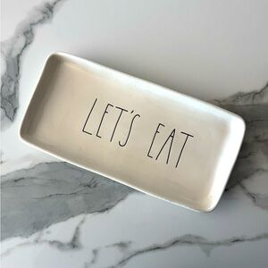Original “M Stamp” Rae Dunn “LET’S EAT” Serving Platter